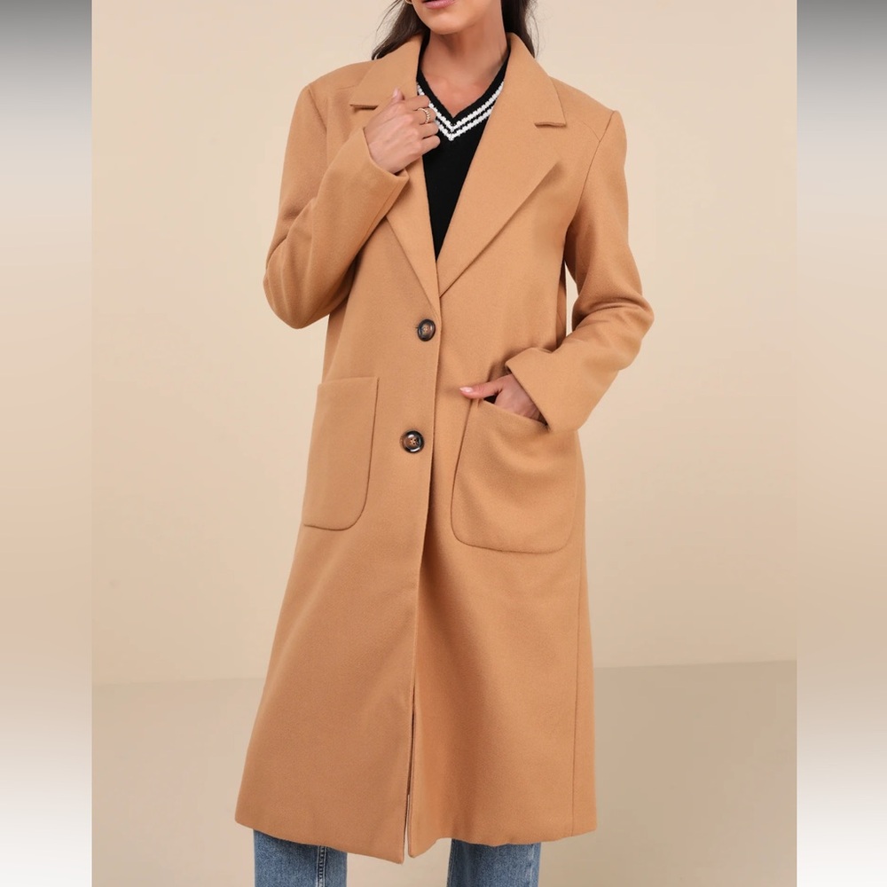 Lulus Style Squad Camel Coat - Picture 2 of 9